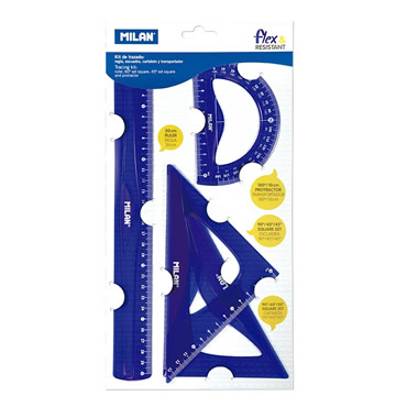 juego de reglas milan flexible color azul