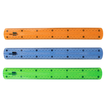 regla liderpapel plastico flexible de 30 cm colores surtidos